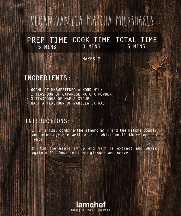 MATCHAMILKSHAKERECIPE